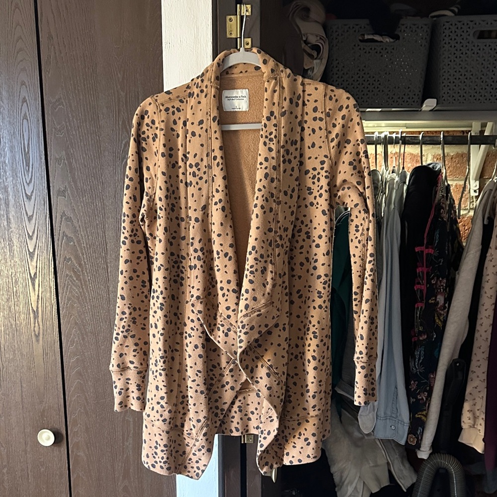 Tan Leopard Print Cardigan